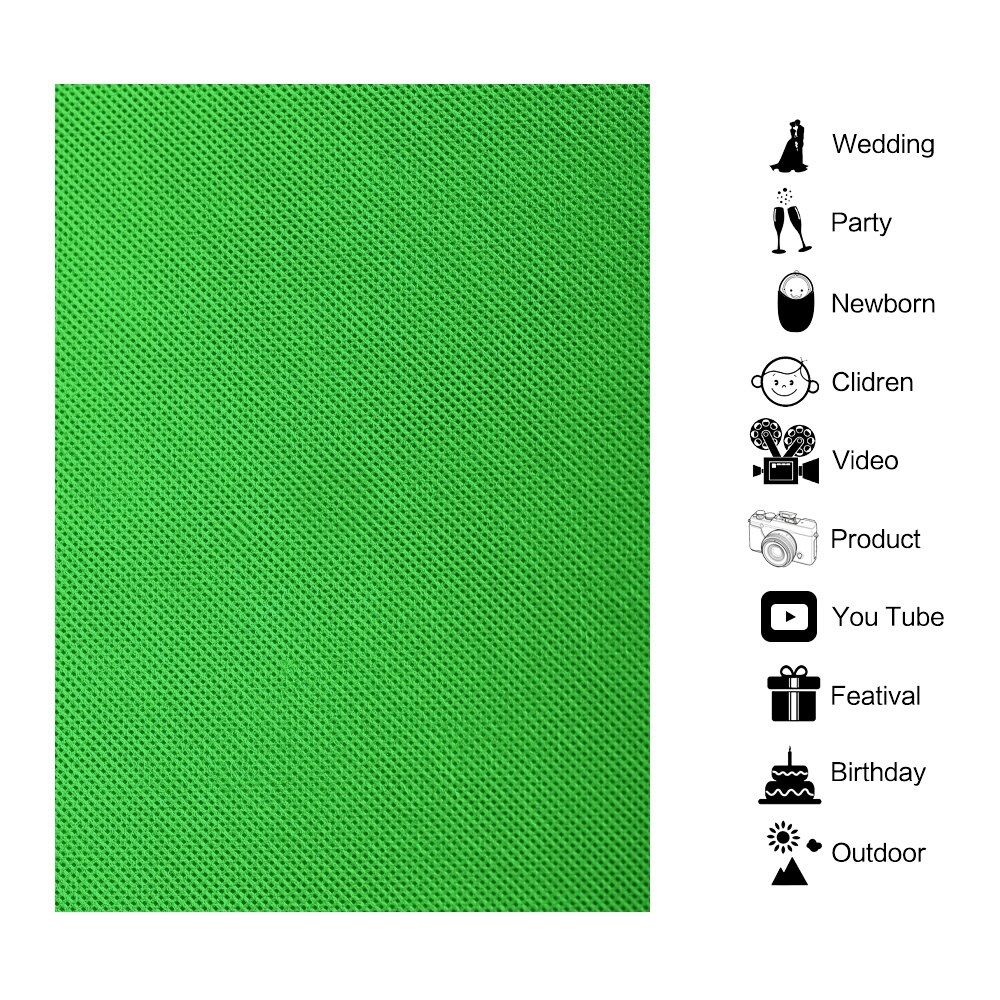 Background Non-Woven Fabric Solid Color Green/électronique/jaaba